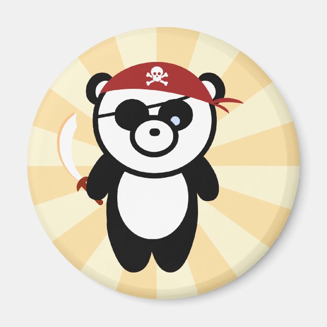 Pirate Panda Magnet (Front)