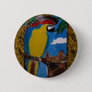 Pirate Parrot 2 Inch Round Button