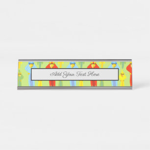 Pirate Parrot Bird Lovers Animals Navigators Desk Name Plate
