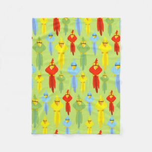Pirate Parrot Bird Lovers Animals Navigators Fleece Blanket