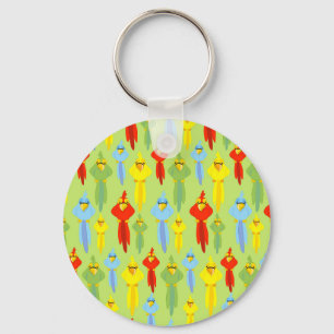 Pirate Parrot Bird Lovers Animals Navigators Keychain