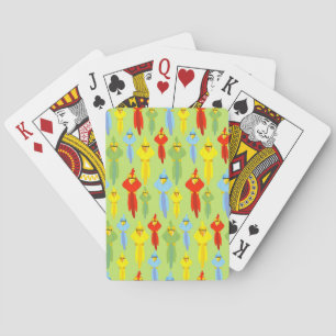 Pirate Parrot Bird Lovers Tropical Summer Animals Playing Cards