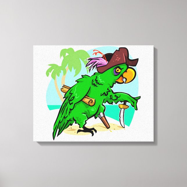 Pirate Parrot Canvas Print (Front)