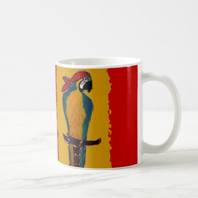 Pirate Parrot Coffee Mug (Right)