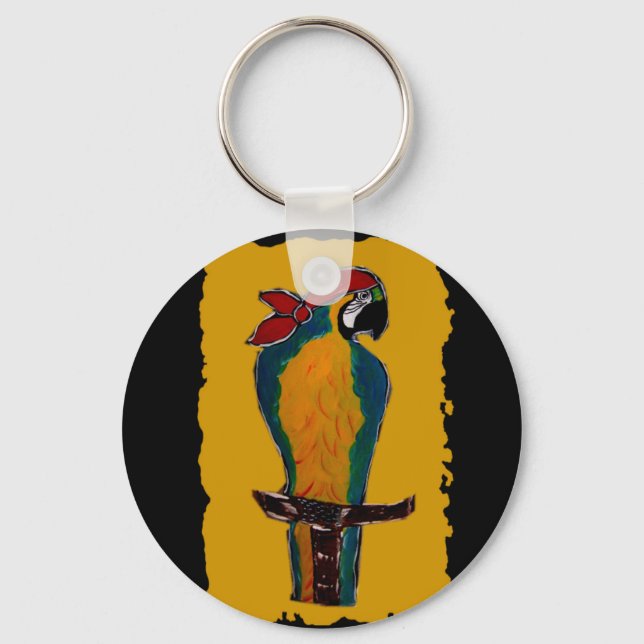Pirate Parrot Keychain (Front)