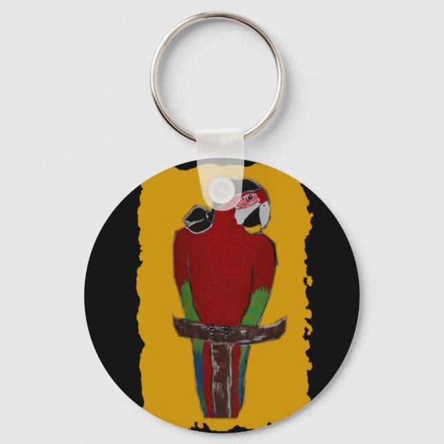 Pirate Parrot Keychain (Front)