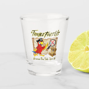 pirate parrot quote shot glass