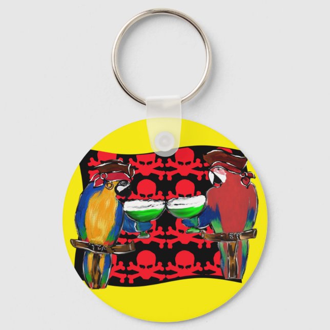 Pirate Parrots Keychain (Front)