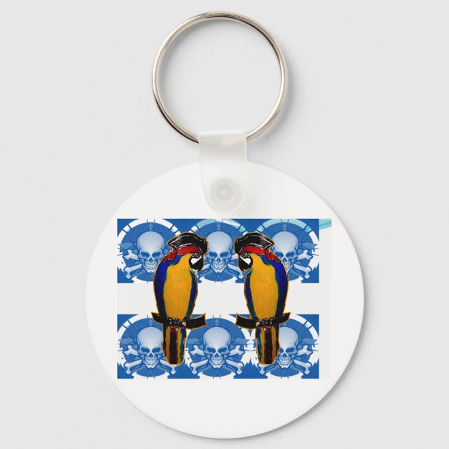 Pirate Parrots Keychain (Front)