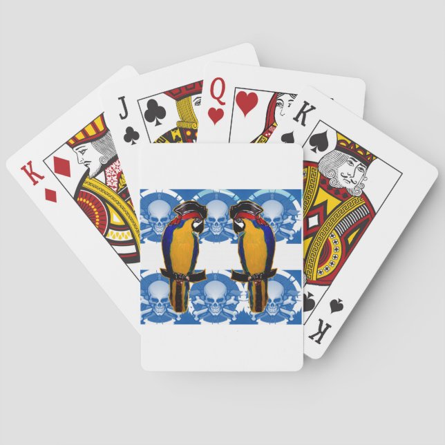 Pirate Parrots Playing Cards (Back)