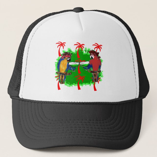 PIRATE PARROTS TRUCKER HAT (Front)