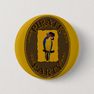PIRATE PARTY 2 INCH ROUND BUTTON