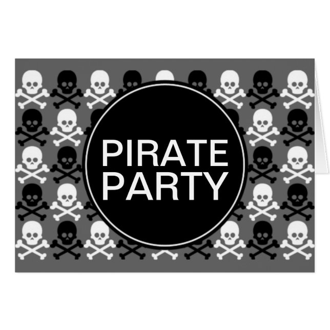 pirate party centre skull stripe (Front Horizontal)