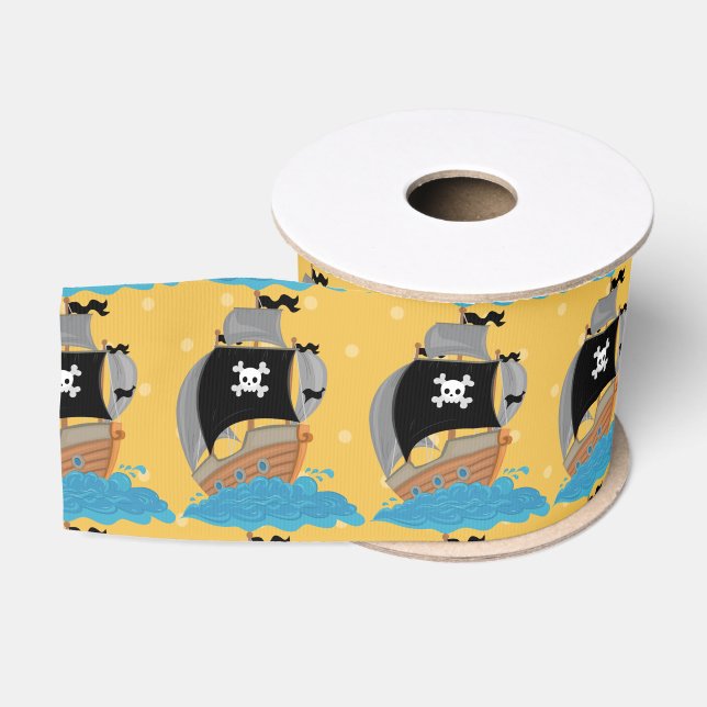 Pirate Party * choose background colour Grosgrain Ribbon (Spool)