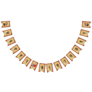 Pirate Party Happy Birthday  Bunting Flags