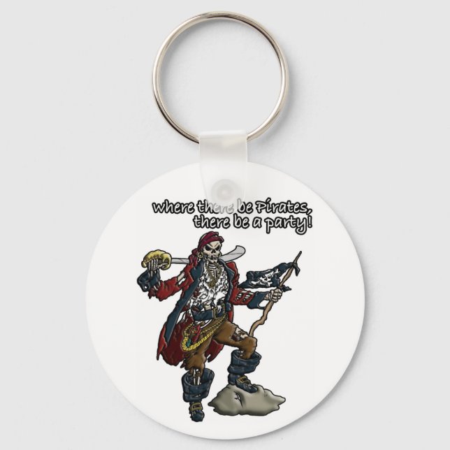 Pirate Party Keychain (Front)