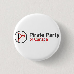 Pirate Party Of Canada 1 Inch Round Button