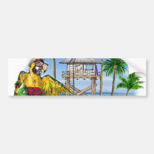 Pirate Party Parrots Party Bumper Sticker