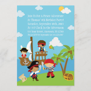 Pirate Party - Personalized Birthday Invitations