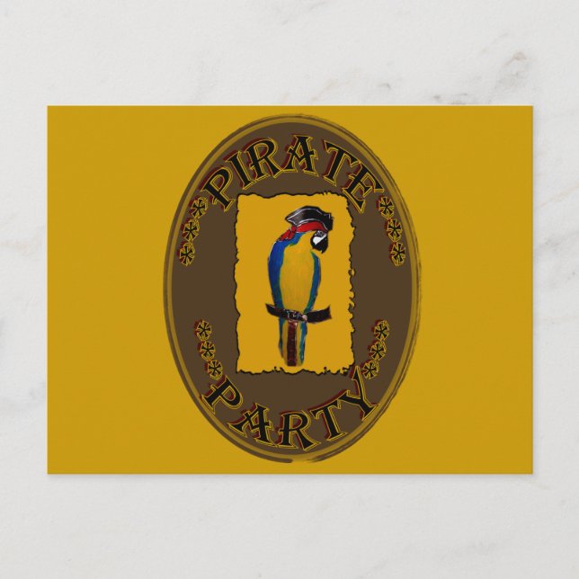 PIRATE PARTY POSTCARD (Front)