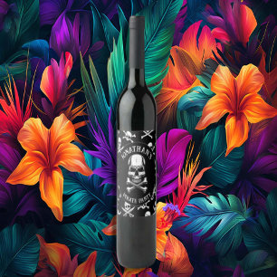 Pirate Party Ship  Wine Label