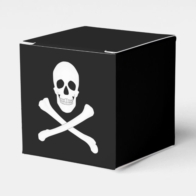 Pirate Party (Skull and Crossbones) (Jolly Roger) Favor Box (Front Side)