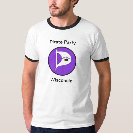 Pirate Party T-Shirt with stylish sleeve boarders