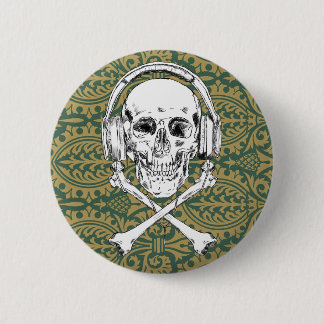 Pirate Pattern 2 Inch Round Button