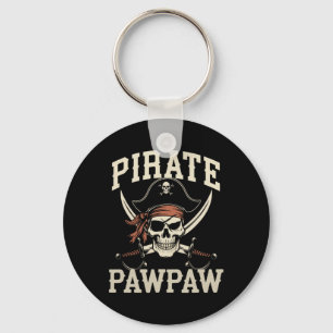 Pirate Pawpaw Funny Captain Halloween Costume Paw- Keychain