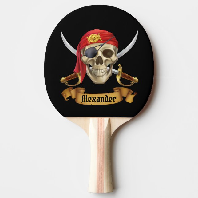 Pirate Personalize  Ping Pong Paddle (Front)