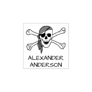 Pirate Personalize Rubber Stamp