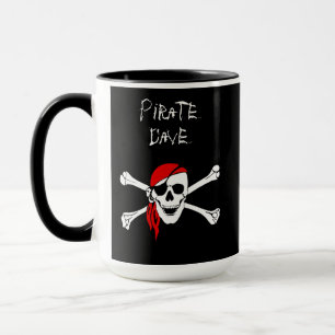 Pirate personnalisé Crâne Crossbones Café Mug