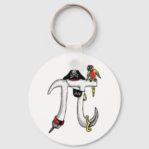 Pirate Pi Day Gear Keychain