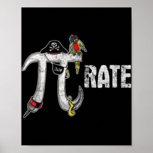 Pirate Pi Day Pirate Lover Fun Pi Day Tee Poster