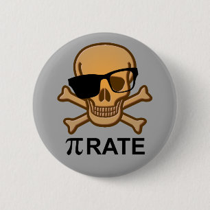 Pirate Pi Drôle de maths Géométrie Bouton Badge Ép