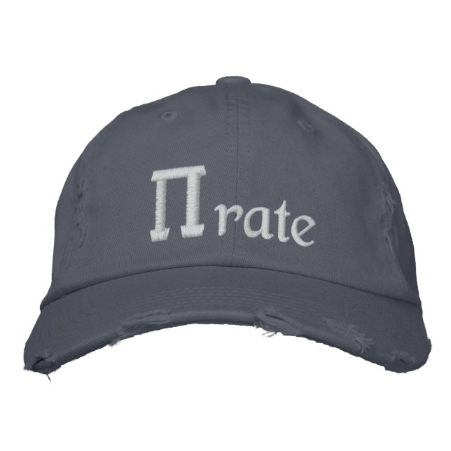 Pirate, PI - rate Embroidered Hat (Front)