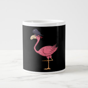 Pirate Pink Flamingo With Eyepatch Halloween Large Coffee Mug