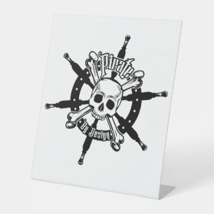 Pirate Plastic Pedestal Sign