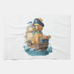 Pirate Poodle � Funny Sea Dog Kitchen Towel