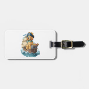 Pirate Poodle � Funny Sea Dog Luggage Tag