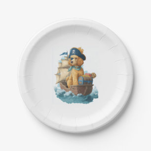 Pirate Poodle � Funny Sea Dog Paper Plate