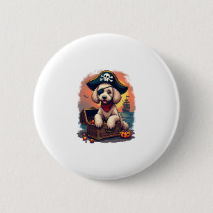 Pirate Poodle Plunder 2 Inch Round Button