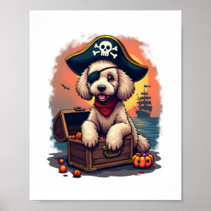 Pirate Poodle Plunder Poster