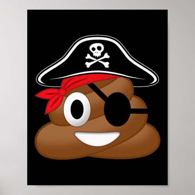 Pirate Poop Funny Halloween  Poster (Front)