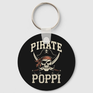 Pirate Poppi Funny Captain Matching Halloween Cost Keychain
