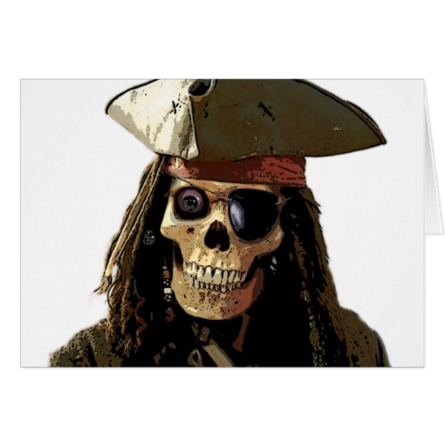 Pirate Posterized skull face (Front Horizontal)