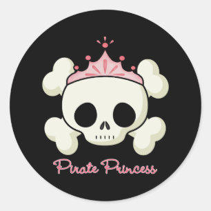 Pirate Princess Classic Round Sticker
