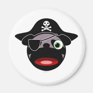 pirate pug magnet