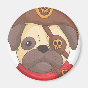 Pirate pug magnet