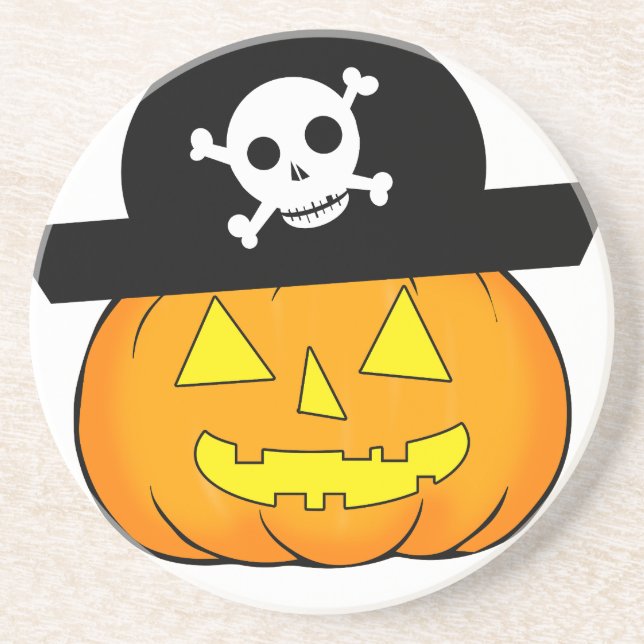 pirate pumpkin coaster (Front)